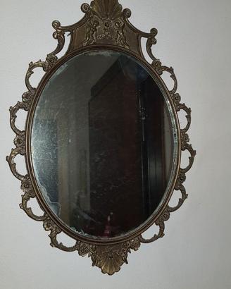 Specchio ovale da parete vintage