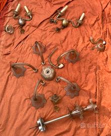 Lampadario e appliques Murano vintage