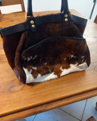 borsa in vera pelle stile cavallino