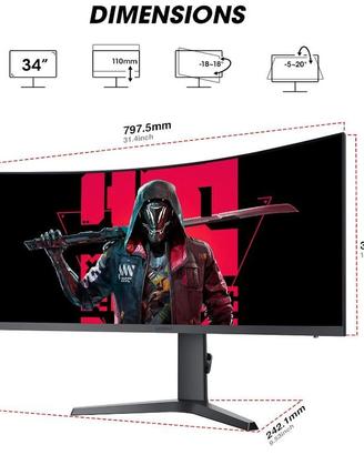 KOORUI 34 pollici 165HZ