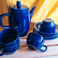 Torgau  Villeroy DDR set  blu cobalto  "Vera"  '60
