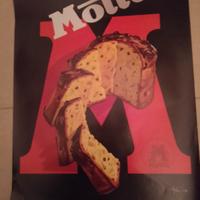 manifesto poster pubblicitario panettone Motta 