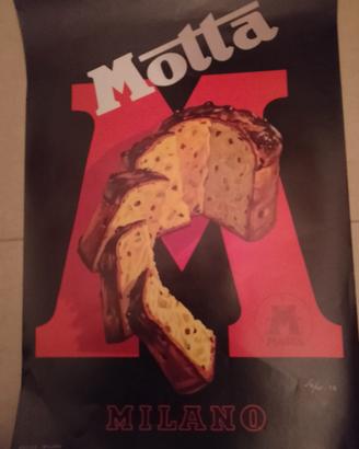 manifesto poster pubblicitario panettone Motta 