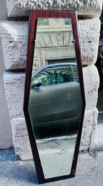 Specchio vintage in palissandro, anni '60