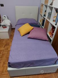 letto singolo con cassettone
