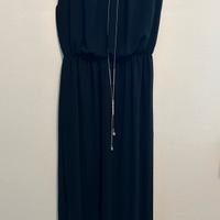 Vestito nero lungo senza maniche
