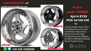 Cerchi Turbo II 6x14 4x100 4x108 et25