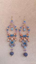 orecchini chandelier artigianali 