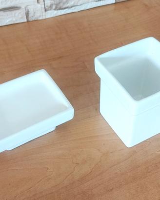 Kit Bagno Quadra Porta Sapone E Spazzolino