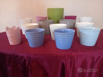 14 vasi di varie  misure e colori