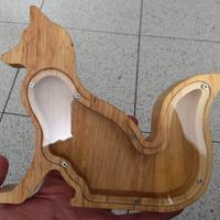 Salvadanaio Volpe in legno