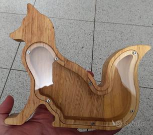 Salvadanaio Volpe in legno