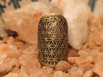 Anello in ottone Fiore della Vita