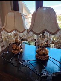 Lampade abat-jour coppia da comodino