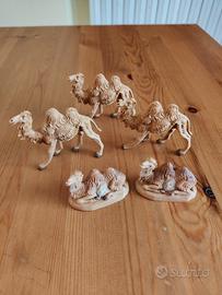 statuine cammelli in piedi e seduti cm 9 presepe  