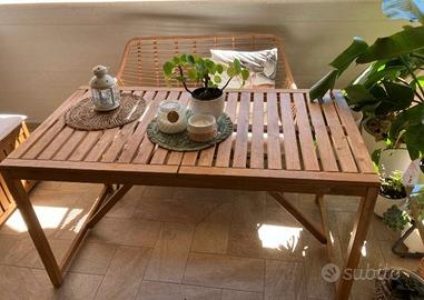 Tavolo da giardino in legno Ikea 140x75