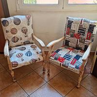 coppia di divanetti vintage restaurati