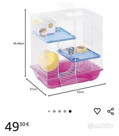 Gabbia criceto + accessori extra