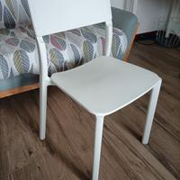 Sedia in plastica colore bianco