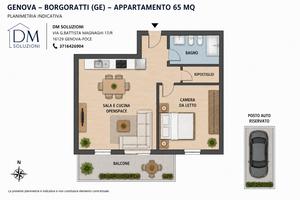 Borgoratti bilocale con posto auto riservato