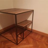 Tavolino design ferro e legno