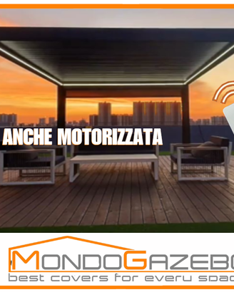 Pergola bioclimatica 3x5 antracite motorizzata led