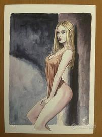 Milo Manara omaggio a Elle Fanning