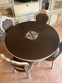 Set tavolo allungabile + 6 sedie Shabby Chic