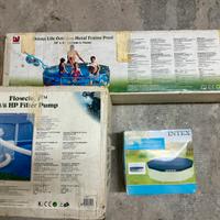 Piscina Bestway con pompa filtro + copertura Intex