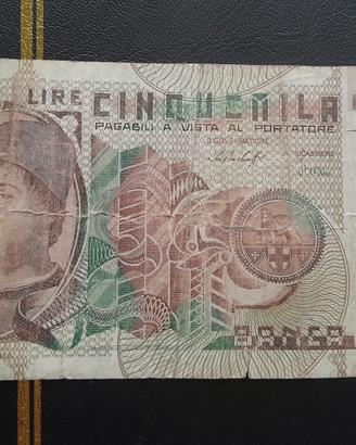 Banconota 5000 lire da Messina
