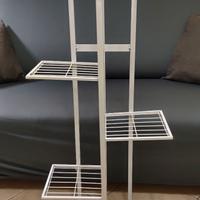 Scaffale Porta Piante Relaxdays bianco 5 ripiani