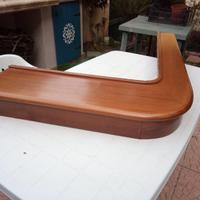 Mensola legno caminetto angolo