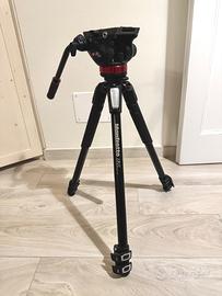 Manfrotto MK055 Pro3 + testa fluida MVH502