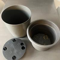 Vaso doppio diam. 25 con rotelle