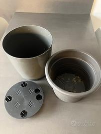 Vaso doppio diam. 25 con rotelle