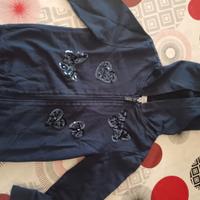 giacca felpa cotone blu