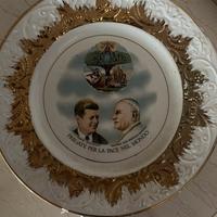 Piatto commemorativo Kennedy /Papa Giovanni XXIII