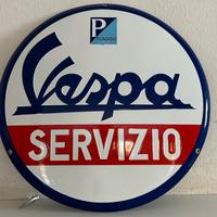 Tabella Insegna Ceramica Vespa Servizio