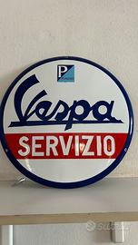 Tabella Insegna Ceramica Vespa Servizio