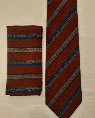 Cravatta con foulard taschino Pura Seta- RICHEL