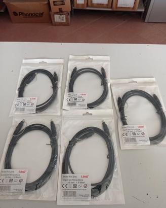 Cavi fibra ottica audio 5 pezzi 