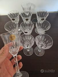 Set 9 Bicchierini Liquore Capri Crystal Italia