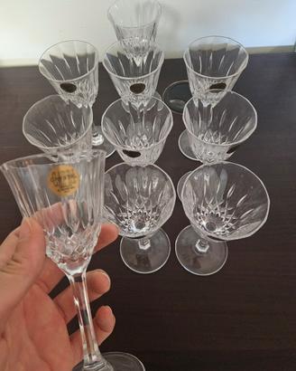 Set 9 Bicchierini Liquore Capri Crystal Italia