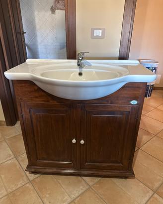 Mobile bagno legno massello artigianale