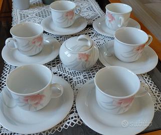 set da tè vintage con zuccheriera