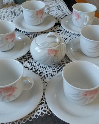 set da tè vintage con zuccheriera