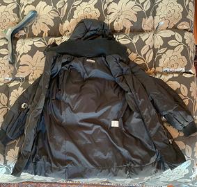 piumino donna piuma d oca  con cintura ai fianchi