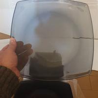 servizio da 6 piatti vetro blu