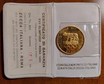 Medaglia d'oro commemorativa Olimpiadi Roma 1960