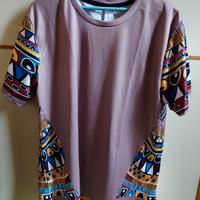 t shirt etnica, anni 70 fantasia tg. L